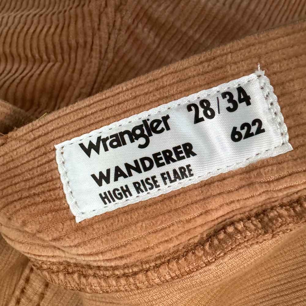 Wrangler Brown Boot Cut Flare Pants 28x34 - Picture 5 of 7